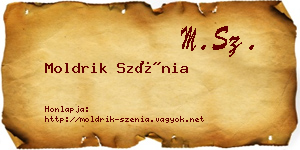 Moldrik Szénia névjegykártya